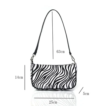 2021 naujas Moterų madinga zebra modelio mažas grandinės maišelį petį krepšys mados Rankinės ir piniginės Aukštos kokybės dizaineris maišą