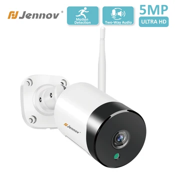 Jennov 5MP Panoraminis Fisheye WIFI Kamera, apsaugos Stebėjimo, ip Kameros Garso Vaizdo Camhi APP Išorės lauko oro sąlygoms