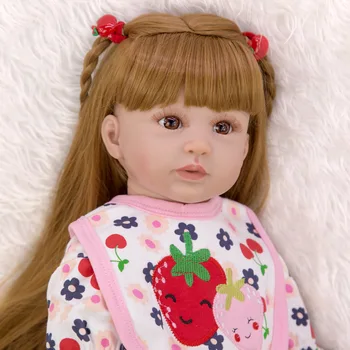 Didelis 60 cm bebe Atgimsta Bamblys Mergina Lėlės tikroviška Princesė blondinės perukas silikono vinilo Reborn baby Doll lol Vaikams, dovana, žaislai