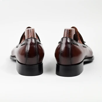 Veršiuko odos vyriški laisvalaikio bateliai prabangos prekės rankų darbo Lefu batai socialinės biuro verslo vestuvių vyriški batai 38-48