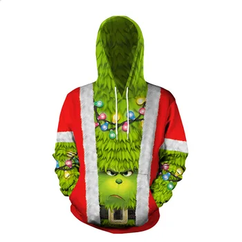 2020 Nauja Rudens Ir Žiemos Kalėdų Džemperis 3D Spausdinimo Negabaritinių Gobtuvu Megztinis Unisex Vyras Moteris Juokinga Bjaurusis Kalėdų Džemperis