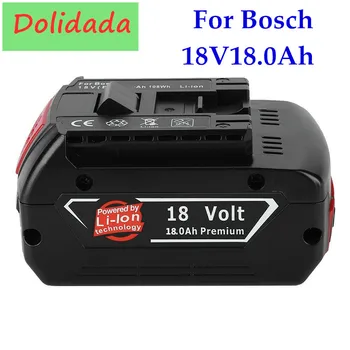 Originalus 18V18000mAh Li-ion Baterija Bosch 18V 18.0 Ah Baterijos Atsarginės Nešiojamų Pakeitimo BAT609 lemputė