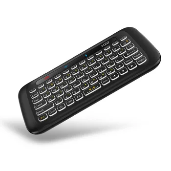 H20 Belaidės Mini Klaviatūros Apšvietimas per Visą Ekraną Su Touchpad Nuotolinio Valdymo pulto LED Apšvietimu 2.4 G Skristi Oro Pelės Android TV box