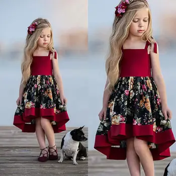 Naujas Stilius Pudcoco Prekės Vaikas Mergina Gėlių Suknelė Oficialaus Princess Mergina Vestuvės Dress Vaikus Mergina Vasaros Mados Sundress