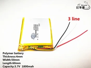 3 linija Gera Qulity 3.7 V,1800mAH,405060 Polimeras ličio jonų / Li-ion baterija ŽAISLŲ,CENTRINIS BANKAS,GPS,mp3,mp4