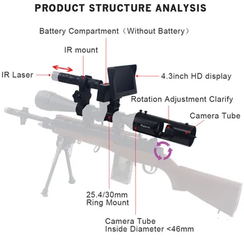 2021 megaorei2 lauko medžioklės Taktinis skaitmeninis Infraraudonųjų spindulių naktinio matymo riflescope su 720P video įrašymo super anti-shock