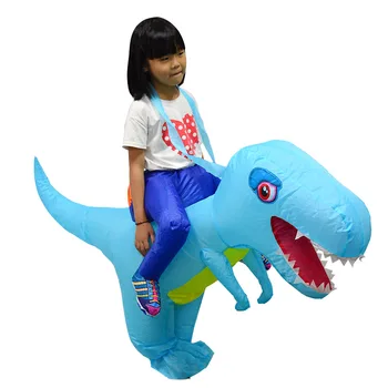 Važiuoti Kostiumas Pripučiami Dinozaurą T-Rex Fancy Dress Vaikai Vaikai Helovinas Dragon Šalies Aprangą Gyvūnų Tematikos Cosplay Berniukai