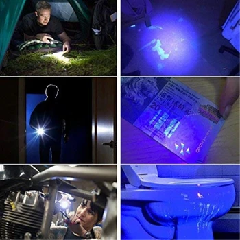 10000LM 2in1 UV+baltos šviesos LED Žibintuvėlis Fakelas 395nm Ultravioletinių Šlapimo Detektorius, skirtas kempingas Kilimų Augintinio Šlapimo Sugauti 