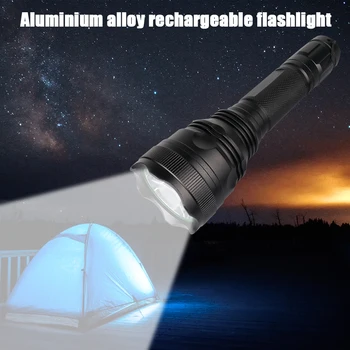 T6 Flash Šviesos Lauko Portable LED Glare Žibintuvėlis Aliuminio Lydinio Įkrovimo Stiprios Šviesos 800lm už Pėsčiųjų, Kempingas