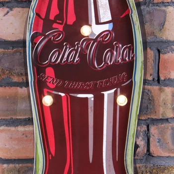 Šaltas Cola LED Neon Light Derliaus Metalo Reklamos Pasirašyti Namų Bar Pub Lauko Dekoro Apšviestas Billboard Geležies Sienų Dekoras A871