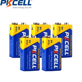 50PC PKCELL 6F22 PP3 6F22 6LR61 MN1604 9V baterija Blokuoti Sunkiųjų Elementų Bateriją, Mikrofono Žaislas Nuotolinio Valdymo KTV