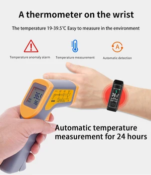 Sporto Smart Žiūrėti Bluetooth Vandeniui Smartwatch Termometras Vyrų Smart Watch 