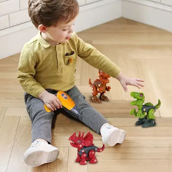 Išnarstyti Dinozauras, Žaislai Berniukams, odinas, Nustatyti naudojant Elektros audra Statybos Inžinerijos Žaisti Kit Kalėdų Dovana Vaikams