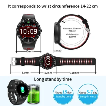 HopoFit Z05 Smart Watch Vyrų jutiklinių Fitness Tracker Širdies ritmo Monitorius Apyrankė atspari vandeniui IP67 Vyrai Moterys 