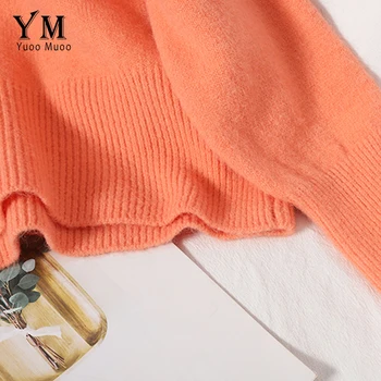 YuooMuoo Moterų Golfo Žiemos Džemperis Moterims korėjos Mados ilgomis Rankovėmis Megzti Moterims Megztiniai ir Puloveriai Moterų Džemperiai