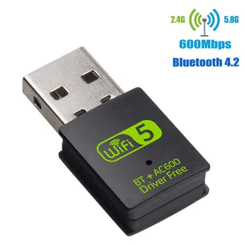 USB WiFi Bluetooth Adapter Dual Band Wireless Išorės Imtuvas Dongle for PC Nešiojamas FKU66