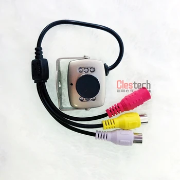 Super Micro Turi Naktinio Matymo 700TVL HD VAIZDO mini Kamera AV Audio MIC Metalo stebėsenos produktų Priežiūros Mažas vidicon