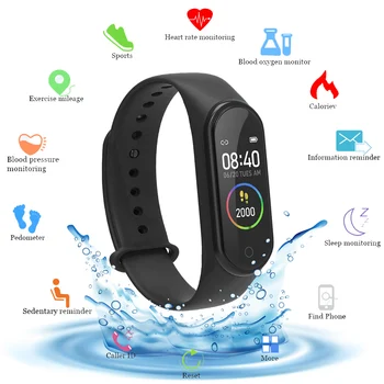 M4 Smart Juosta Pedometer Apyrankė Sporto Apyrankę Fitness Tracker Smart Watch Širdies ritmas, Kraujo Spaudimo Monitorius Smartband