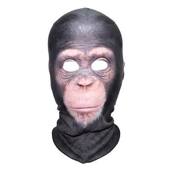 3D Gyvūnų Beždžionė Balaclava Orangutan Šimpanzė Žiaurus Juokinga Šiluminė Vilna, Vilnos Žiemos Kaukė Šilčiau Visą Veidą Helovinas Šalis