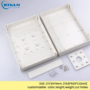 Sieninis laikiklis plastikinis korpusas elektronikos abs plastiko projekto atveju pasidaryk pats: kabelių paskirstymo dėžutės plastikinės priemonės talpyklos 275*204*64mm