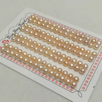 Naujų Didmeninių 100pairs įvairaus dydžio prarasti gėlavandenių perlų mygtuką prarasti karoliukai pusė gręžti