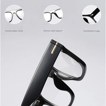 Mimiyou Acetatas Aikštėje Akinių Rėmeliai Vyrų Retro Metalo Optiniai Akiniai Moterims, Akinių Rėmeliai Aišku, UV400 Prekės Dizaineris oculos