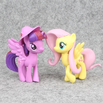 6pcs/set Mano Mažai Pony Anime Pav Modelis Žaislas 9 CM, PVC Duomenys Kolekcionuojamos Lėlės, Žaislai Vaikams, Gimtadienis, Kalėdos, Dovanos