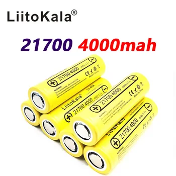 LiitoKala Lii-40A), 3,7 V 21700 4000mAh 14.8 W Li-ion Įkraunama Baterija su Saugomų PCB Priemonė, Dviračių Žibintai