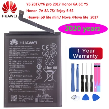 2020 metų Pradinio 3020mAh HB405979ECW Baterija Huawei Nova CAZ-AL10 CAZ-TL00 Mėgautis 6S Garbę 6c Y6 PRO 2017 Y5 2017 p9 lite
