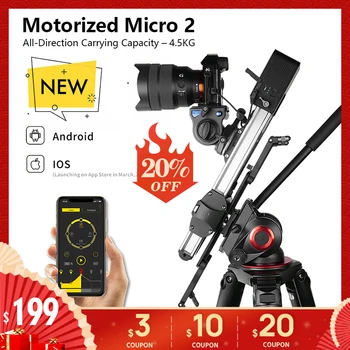 Zeapon Micro 2 E600 E800 M600 M800 Kamera Slankiklį Profesinės Motorize Kelio Dolly Geležinkelių Sistemos VEIDRODINIŲ Fotoaparatų Sony BMCC Canon