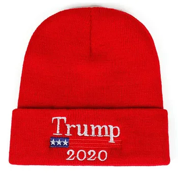 Donald Trump 2020 Mezgimo Skrybėlę Bžūp Siuvinėjimo Šiltas Elastingumą Kvėpuojantis Žiemos DNJ998
