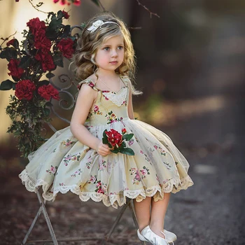 Pudcoco Vaikams, Kūdikių Mergaičių Gėlėti Nėriniai Tutu Suknelė 2021 M. Vasarą Vestuves Princesė Suknelės Vaikams, Drabužiai Kūdikiams Komplektus 1-7Y