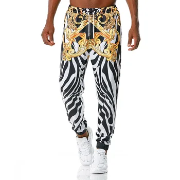 Prabangių Karaliaus Gėlių Vyrų Poilsiu Sweatpant Hipster Baroko stiliaus Kelnių Kostiumus, Kelnes Vyrams, Atsitiktinis Hip-Hop Streetwear Sporto Kelnės XXL