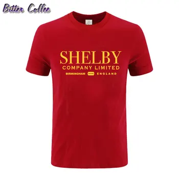 Shelby Company Limited Įkvėpė Peaky Laukai Spausdinti Marškinėliai Medvilnė, Humoro Vyrų Crewneck Tee Marškinėliai