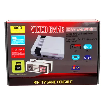 Poilsio Vaizdo Žaidimų Konsolės Built-in Klasikiniai Žaidimai Dual Gamepad Žaidimų Žaidėjas AV Uosto Retro Mini TV Nešiojamą Šeimos 1000 In1