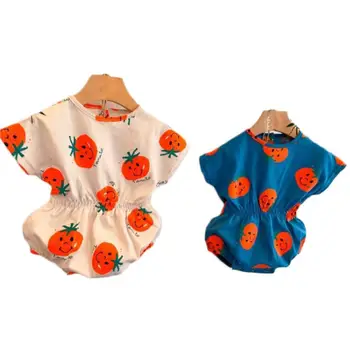 Saldus Mielas Bodysuits 2020 Naujagimiui Merginos Pomidorų Spausdinti Jumpsuit Trumpas Rankovės Bodysuits Sunsuit Apranga Vasaros