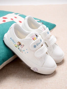 Disney princesė Merginos užšaldyti drobė balta batai vaikams elsa anna Sporto Sportbačiai princesė animacinių filmų grožio vaikams, batai vaikams, dovana