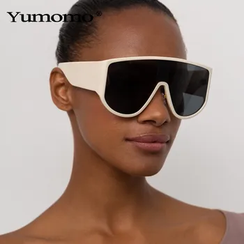 2020 Mados Negabaritinių Akiniai nuo saulės Moterims, Vyrams, Saulės Akiniai Retro One-piece Vėjo Akiniai Veidrodis Sunglass Prekės ženklo Dizainas UV400