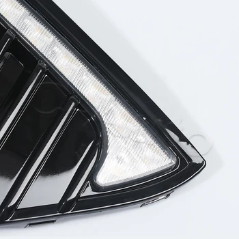 2vnt/Komplektas 12V LED Automobilių Dieniniai Žibintai Priešrūkinis žibintas atsparus vandeniui su tamsos stilius Relė Ford Focus 3 MK3 2012 2013