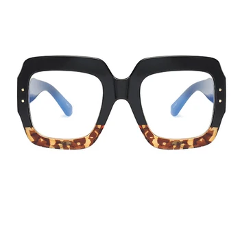 Mėlynos šviesos blokavimas taurės Moterų 2020 m. mados prekės ženklo akinių rėmas Didelis rėmas kompiuterio akinių, moteriški akinių rėmeliai