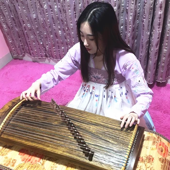 JLM Mini Guzheng Nešiojamų Pusė-Zheng 21 Stygos Zither Suaugusiųjų Vaikų Žaidimo Tyrimo Piršto Mokymo Muzikos Instrumentas