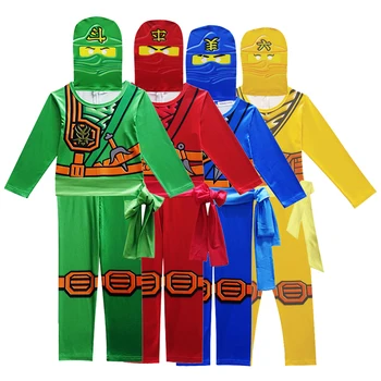 Ninjago Kostiumas Berniukų Kostiumai Vaikams Išgalvotas Šalis Dress Up Karnavalas Helovinas Kostiumas Vaikams Ninja Cosplay Superhero Jumpsuit