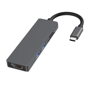 USBC HDMI 2 USB 3.0 5Gbs SD TF Kortelės Lizdas 4K 1080P Vaizdo Išvestis USB Tipo C Hub Adapteris