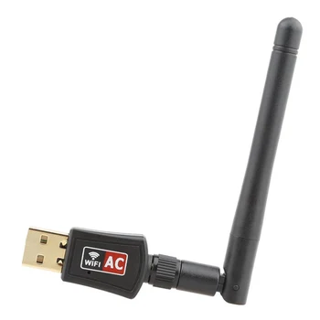 Creacube 5G Dual Band 5.8 Ghz, ir 2,4 Ghz 600M 802.11 ac Belaidis USB Wi-fi, LAN dongle Adapteris su Antena Tinklo 