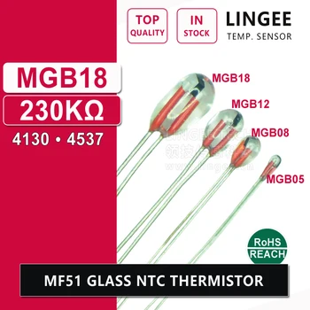 MGB18 230K 234 1% 5% 4130 4537 Stiklo NTC thermistor temperatūros jutiklis zondas Lingee