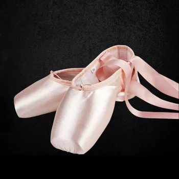 Baleto Šokių Bateliai Satino Viršutinė Su Kaspinu Mergaitė Moterų Rožinė Profesionalių Baleto Bateliai, Šokių Batai Su Kojų Pagalvėlės Zapatos Mujer