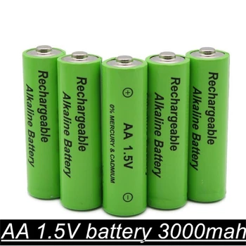8PCS naujas AA 1,5 v aukštos kokybės baterija AA 3000mAh įkraunamos Ni-MH Baterijos 2A Baterias Fotoaparato Blykstė
