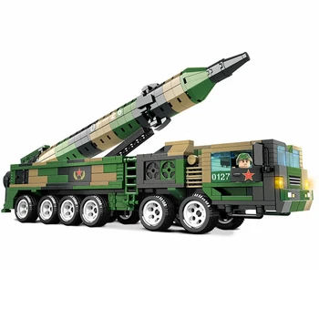 Mailackers Karinių Transporto Priemonių Oro Gynybos Raketų Sunkvežimių Plytų Raketų Paleidimo Transporto Priemonės, Automobilių Ww2 Armijos Kareivis Pav Statybos Blokas