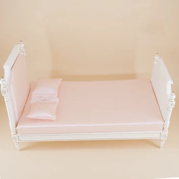 1:6 Miniatiūriniai Lėlių lova lėlės priedai modeliavimas Baldai spalvingas 13inc rožinė lova apsimesti žaisti žaislai mergaitėms dovanų