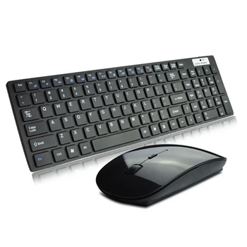 Itin plona Balta 2,4 GHz Belaidė Klaviatūra ir pelė, Ergonomikos dizaino mini Klaviatūros, pelės rinkinys J19T kompiuterio, nešiojamojo žaidimų